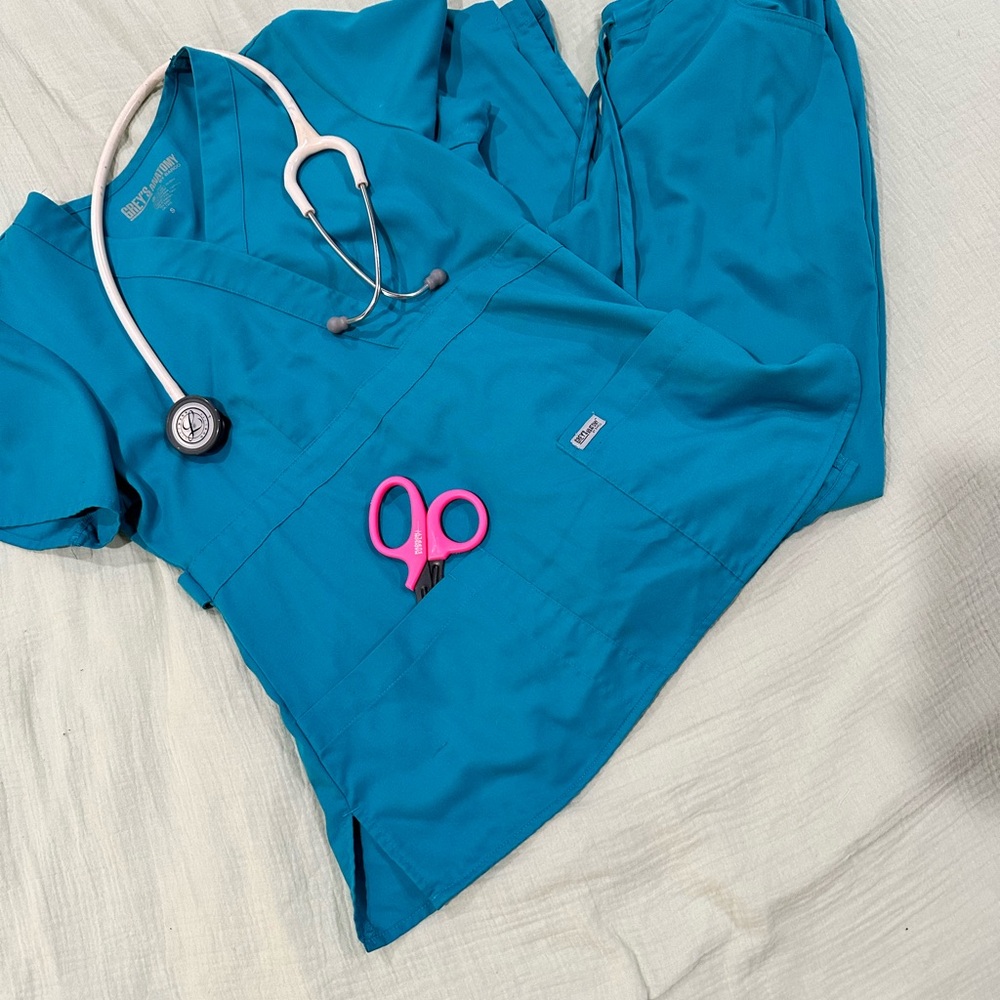 Grey's Anatomy Blue Scrub Top